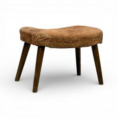 Madsen and Schubell Ottoman Beech Suede Sweden 1940s - 4449122