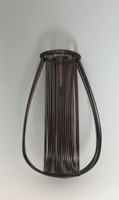 Maeda Chikubosai II Hanging Flower Basket in Aubergine Shape 1960s - 4817394