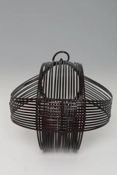 Maeda Chikubosai II Hanging Flower Basket in Aubergine Shape 1960s - 4817399