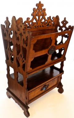 Magazine Rack Walnut Circa 1876 Centennial Exhibition - 414589