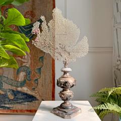 Magnificent 18th Century Italian Wood and Gesso Altar Vase in Rose Silver - 4084258