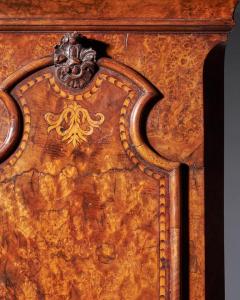 Magnificent 18th Century Striking Dutch Amsterdam Burl Walnut Longcase Clock - 3123401