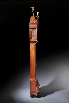 Magnificent 18th Century Striking Dutch Amsterdam Burl Walnut Longcase Clock - 3123424