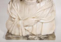 Magnificent 19th Century Italian Alabaster Bust Sculpture of Holy Jesus Christ - 2267448