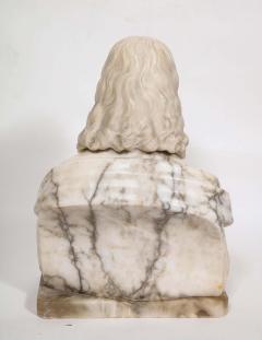 Magnificent 19th Century Italian Alabaster Bust Sculpture of Holy Jesus Christ - 2267452