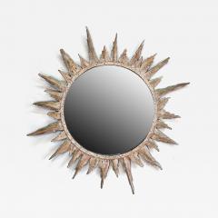 Magnificent 20th Century Brutalist Sunburst Mirror - 3755682