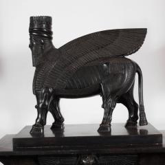 Magnificent Bronze Mounted and Marble Mantel Clock in the Assyrian Revival Style - 1580590