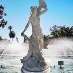Magnificent Italian Fountain Sculpture of Goddess with Delphines - 4625263