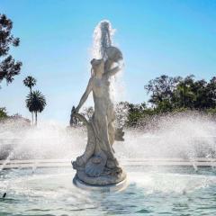 Magnificent Italian Fountain Sculpture of Goddess with Delphines - 4625270