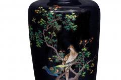 Magnificent Japanese Meiji Cloisonn Enamel Vase with Pheasants Inaba Co  - 4311895