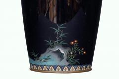 Magnificent Japanese Meiji Cloisonn Enamel Vase with Pheasants Inaba Co  - 4311898