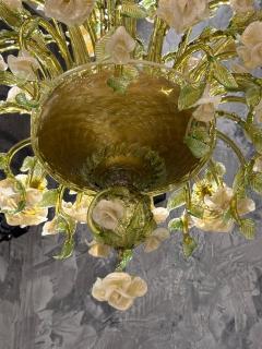 Magnificent Murano Glass Floral Chandelier 1980s - 4701331