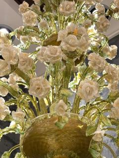 Magnificent Murano Glass Floral Chandelier 1980s - 4701374