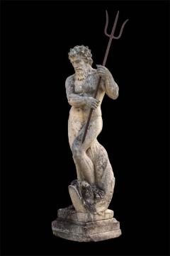 Magnificent North Italian 19th Century Stone Sculpture Figure of God Neptune - 632590