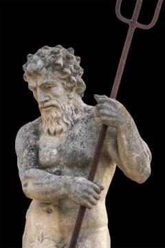 Magnificent North Italian 19th Century Stone Sculpture Figure of God Neptune - 632592