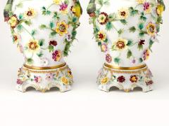 Magnificent Pair of Napoleon III Period Porcelain Covered Vases 19th Century - 3886202