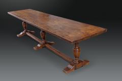 Magnificent Walnut Trestle Table Italian or Possibly English - 2484263