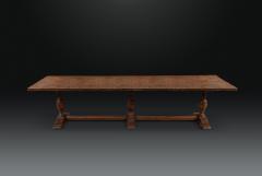 Magnificent Walnut Trestle Table Italian or Possibly English - 2484265