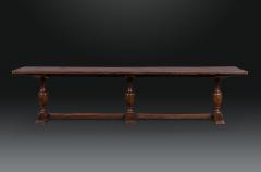 Magnificent Walnut Trestle Table Italian or Possibly English - 2484442