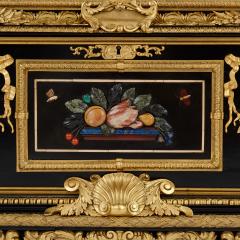 Magnificent and large ormolu and hardstone mounted ebonised wood casket - 2876704