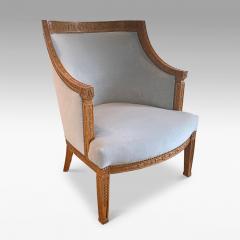 Magnificently Carved Swedish Grace Bergere in Oak - 3363878