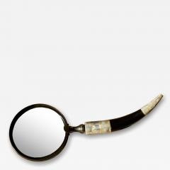 Magnifying Glass in Mother of Pearl and Solid Wood 1920s - 4396883