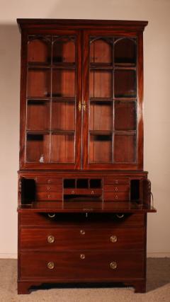 Mahogany Bookcase With Secretary Circa 1820 - 3915448