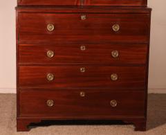 Mahogany Bookcase With Secretary Circa 1820 - 3915451