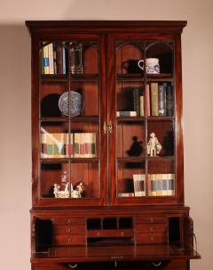 Mahogany Bookcase With Secretary Circa 1820 - 3915452