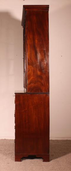 Mahogany Bookcase With Secretary Circa 1820 - 3915458