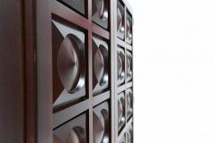 Mahogany Brutalist Bar Cabinet - 441823