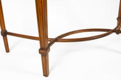 Mahogany Burl Wood Free Standing Piece Console Table - 554939