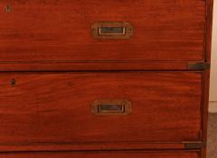Mahogany Campaign Chest Of Drawers From The 19th Century - 3283659
