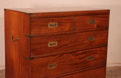 Mahogany Campaign Chest Of Drawers From The 19th Century - 3283662