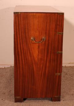 Mahogany Campaign Chest Of Drawers From The 19th Century - 3283663