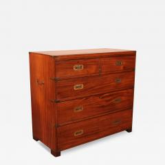 Mahogany Campaign Chest Of Drawers From The 19th Century - 3285337