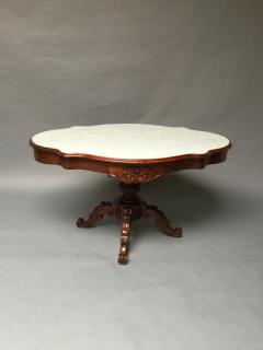 Mahogany Center Table With Marble Top - 958905