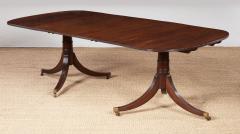 Mahogany Double Pedestal Reeded Edge Dining Table - 4212887