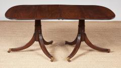 Mahogany Double Pedestal Reeded Edge Dining Table - 4212891
