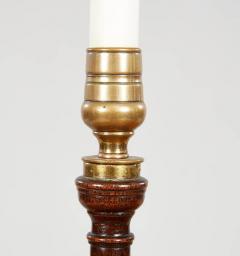 Mahogany Fluted Candlestick Lamps - 3690617