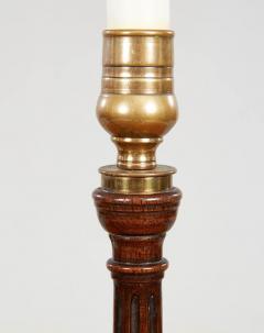 Mahogany Fluted Candlestick Lamps - 3690618