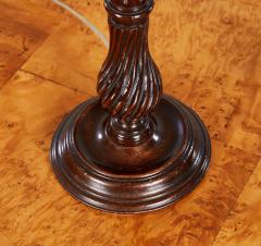 Mahogany Fluted Candlestick Lamps - 3690620