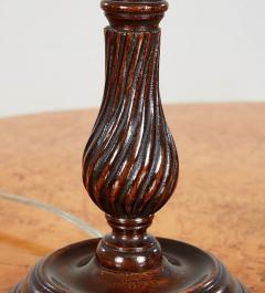 Mahogany Fluted Candlestick Lamps - 3690621