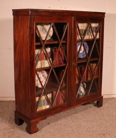 Mahogany Glazed Bookcase From The 19th Century England - 3278176