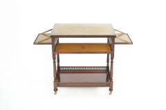 Mahogany Inlaid Top Serving Bar Cart - 2256573