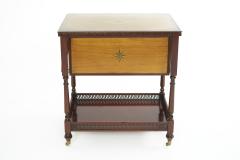 Mahogany Inlaid Top Serving Bar Cart - 2256587