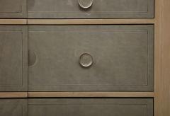 Mahogany Leather Three Drawer Chest - 3465343
