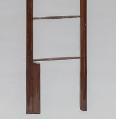 Mahogany Library Pole Ladder with Steel Rungs - 2803557