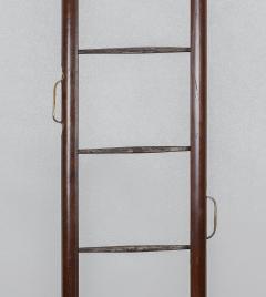 Mahogany Library Pole Ladder with Steel Rungs - 2803563