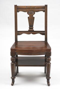 Mahogany Metamorphic Chair and Library Steps Circa 1870 - 121120